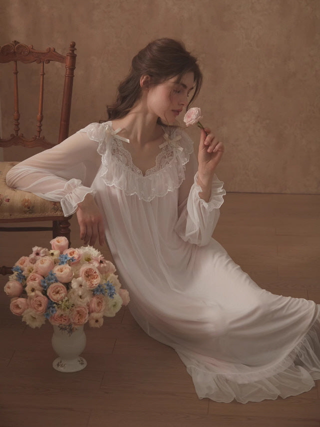 Enchanted Lace Long Nightdress