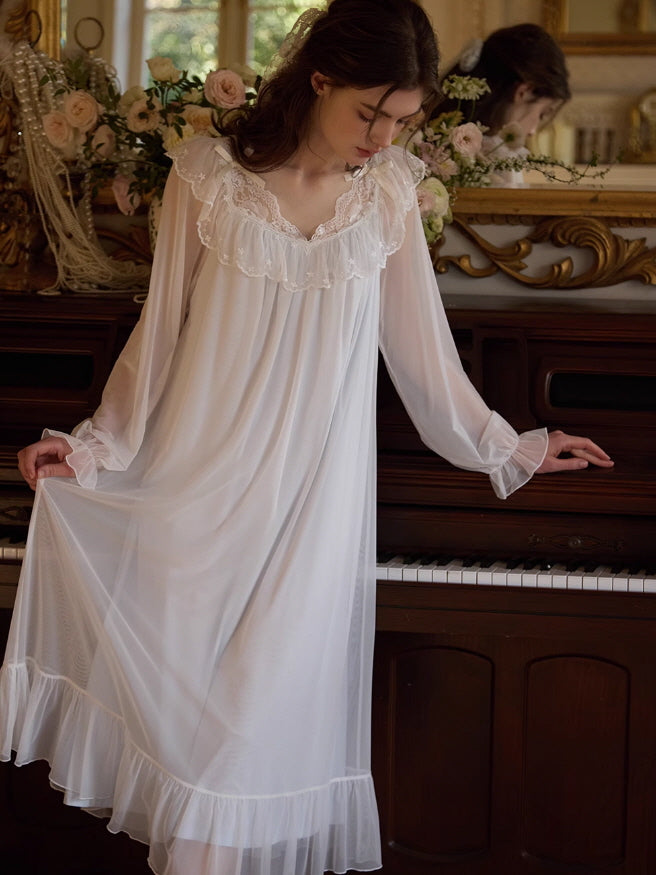 Enchanted Lace Long Nightdress