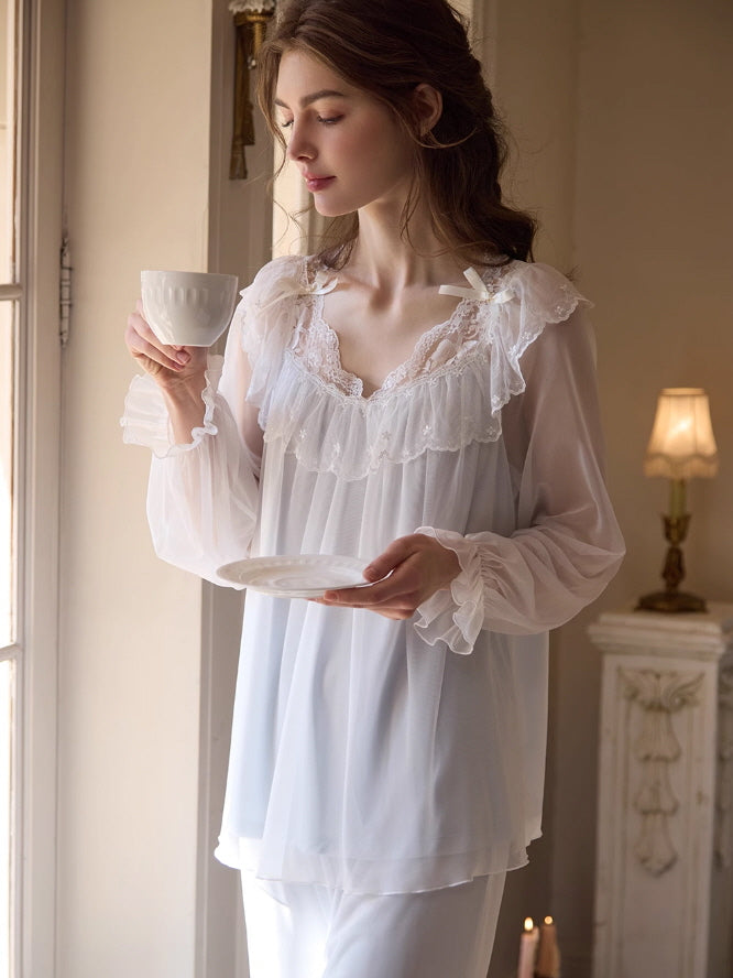 Dreamy Ruffle Lace Fairy Pajama Set