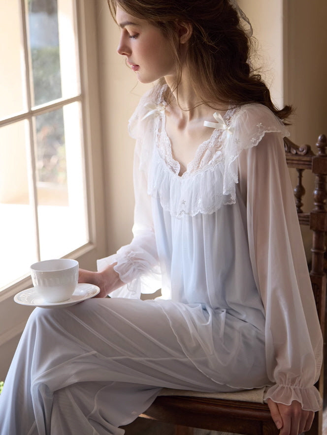 Dreamy Ruffle Lace Fairy Pajama Set