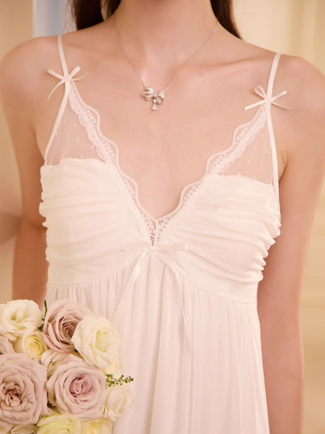 Romantic Lace Trim Nightgown