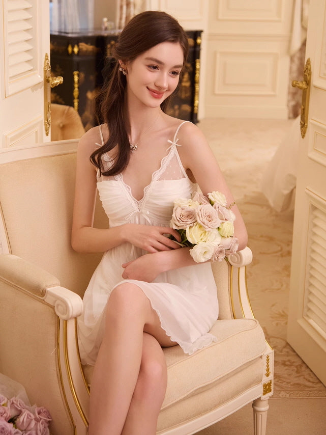 Romantic Lace Trim Nightgown