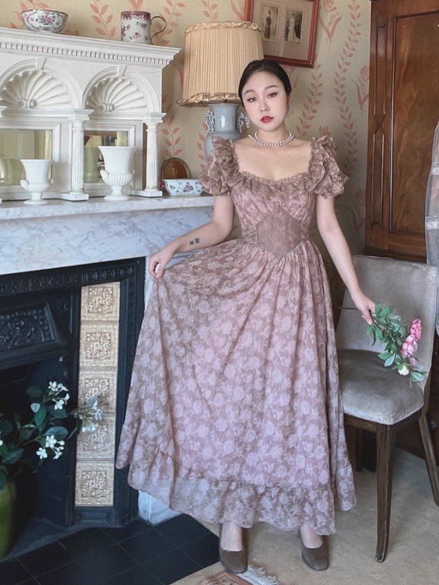 Regal Rose Vintage Lace Dress