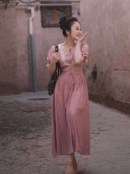 Victorian Rose Lace Corset Dress