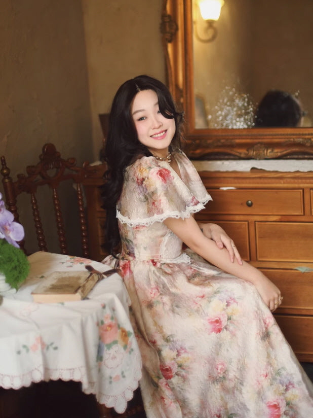 Victorian Floral Lace Elegance Dress