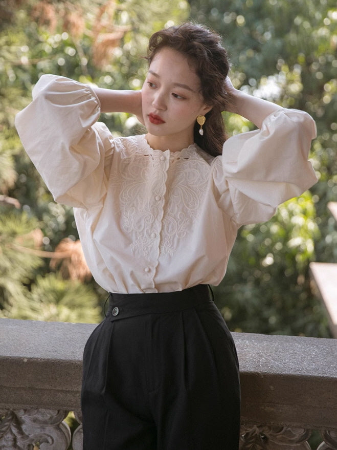 Vintage Embroidered Lace Blouse