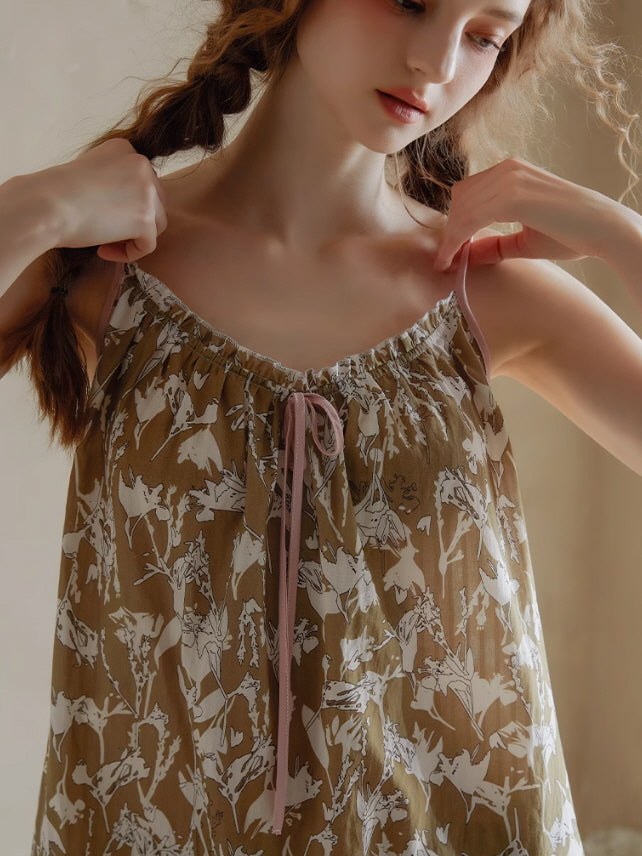 Vintage Floral Camisole Pajama Set