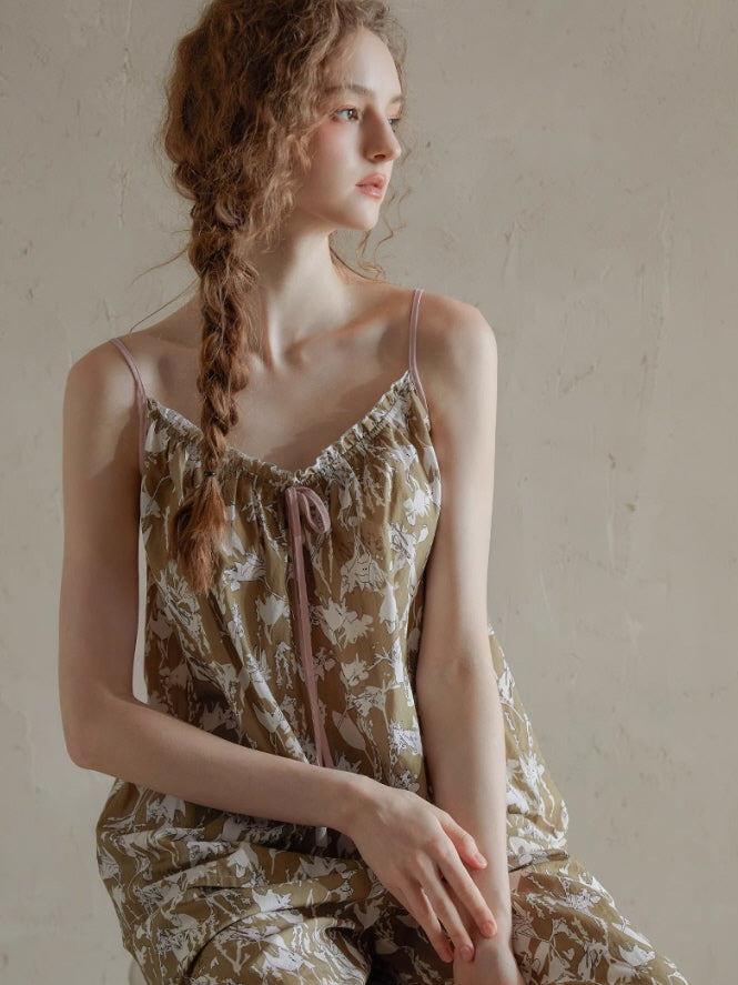 Vintage Floral Camisole Pajama Set