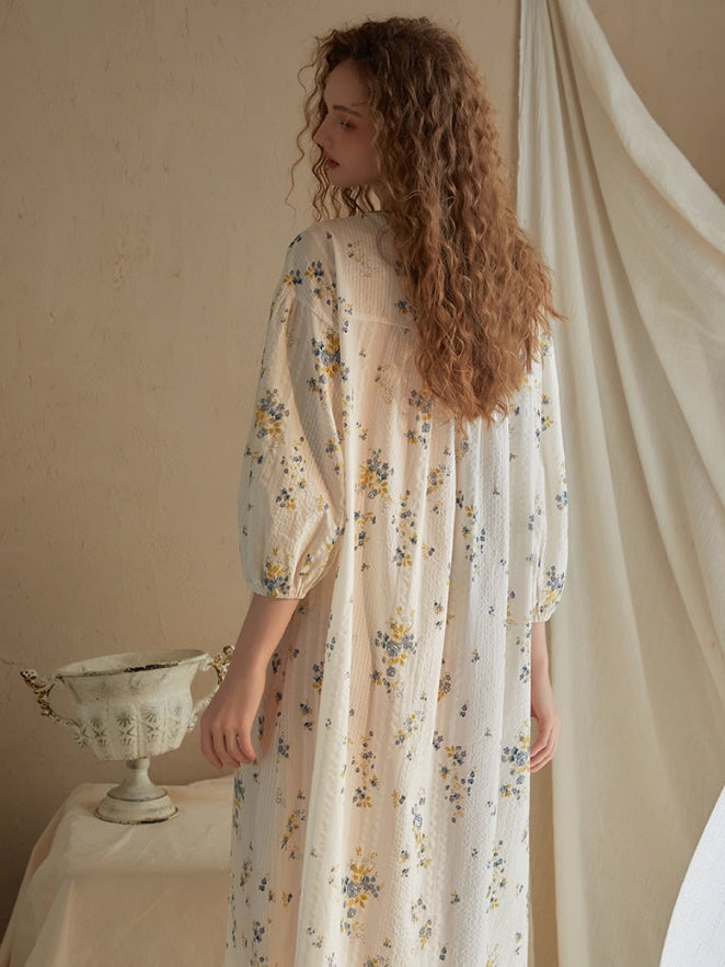 Blossom Whisper Vintage Cotton Nightgown