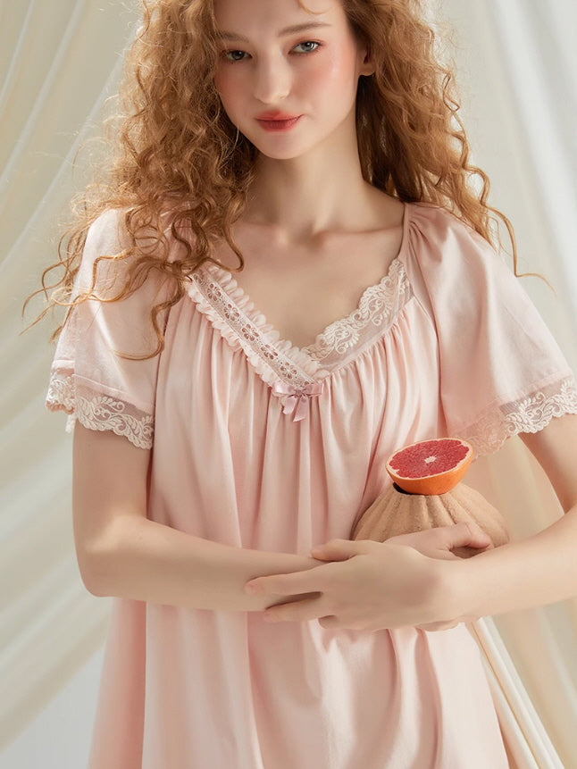 Pastel Lace Pajama Set- Cute Coquette Aesthetic Outfit White / L