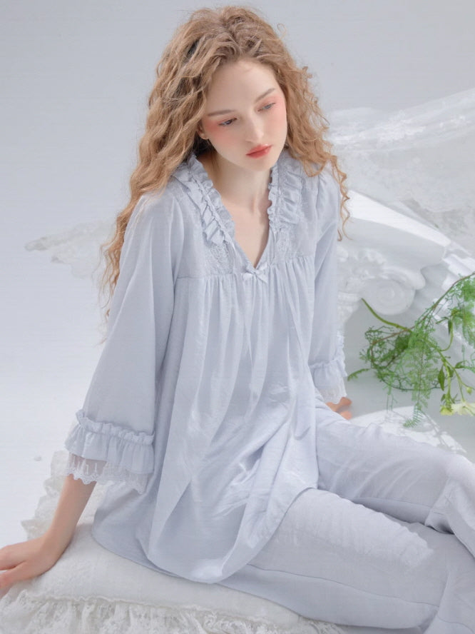 Enchanted Lace Ruffle Pajama Set
