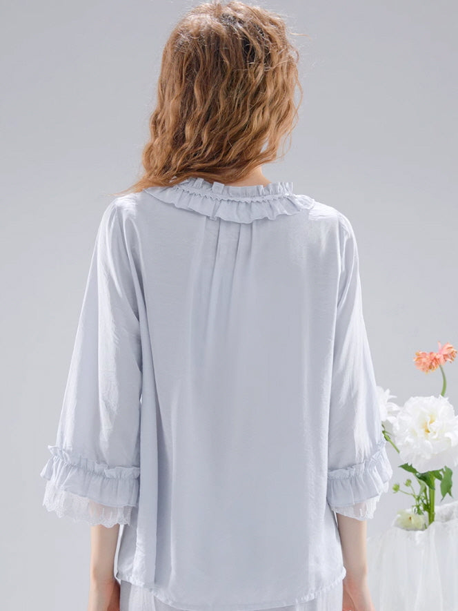 Enchanted Lace Ruffle Pajama Set