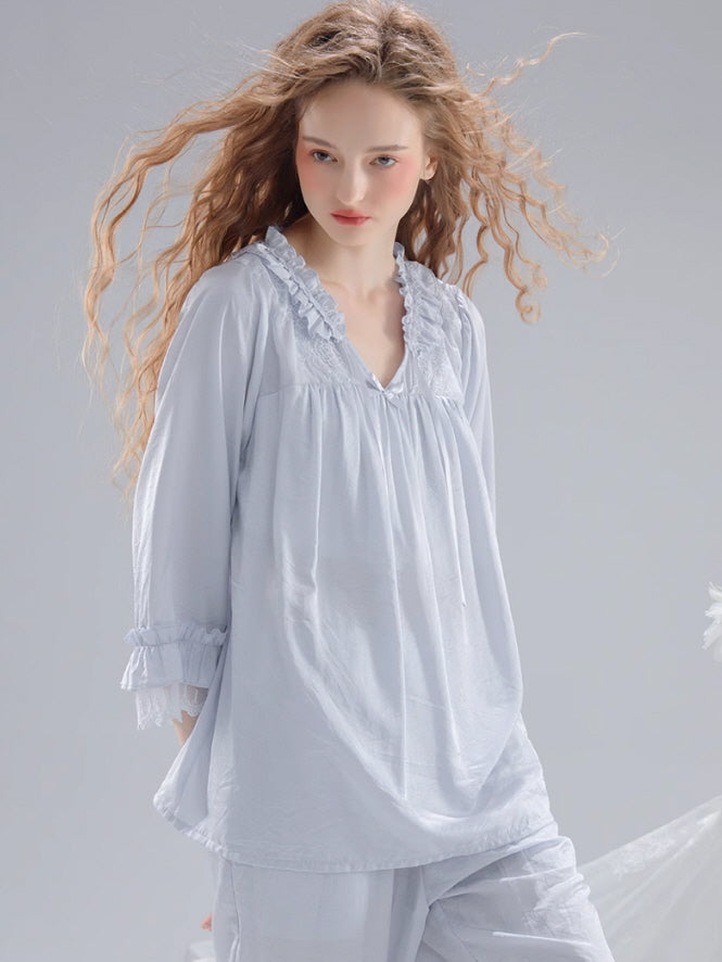 Enchanted Lace Ruffle Pajama Set