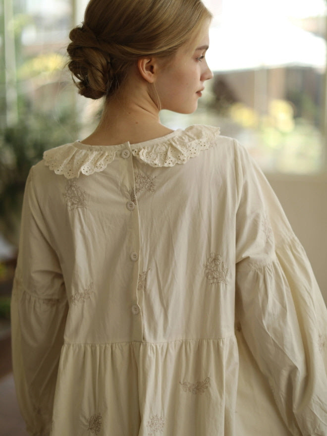 Cottagecore Garden Bloom Cotton Dress