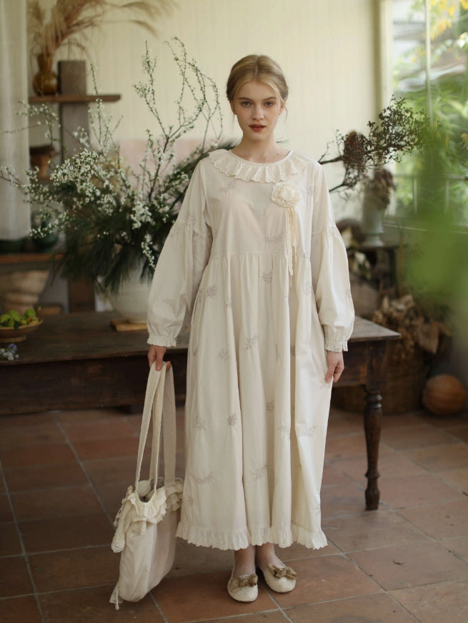 Cottagecore Garden Bloom Cotton Dress