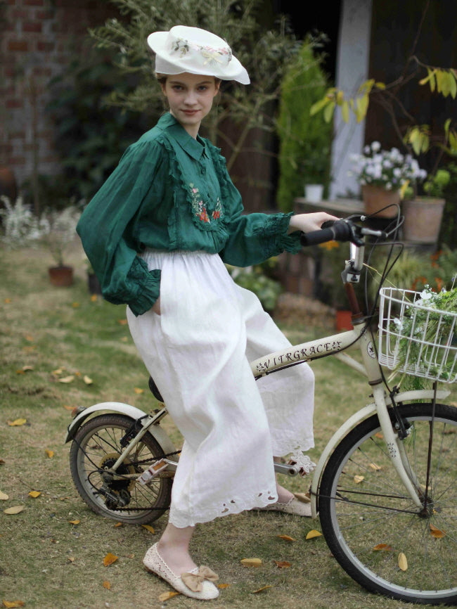 Blooming Petals Embroidered Blouse