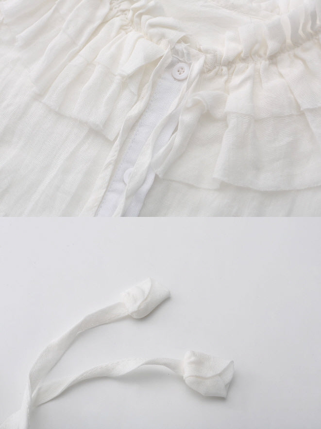 Rose Whispers Ramie Lace Blouse