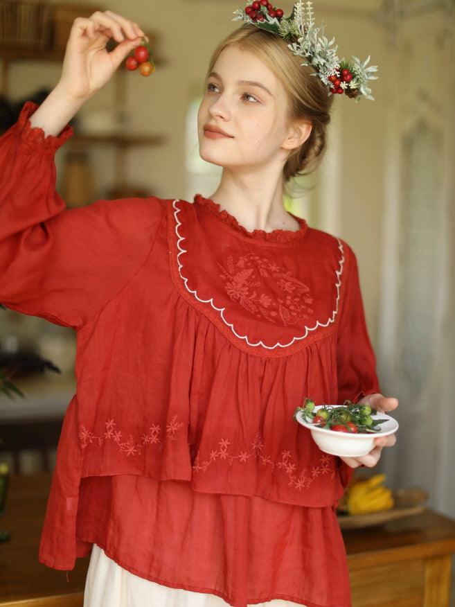 Wildflower Garden Embroidered Blouse