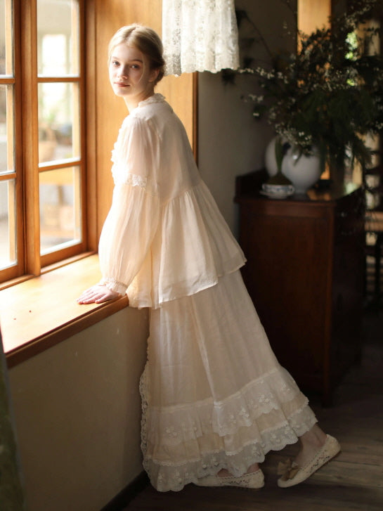 Forest Whisper Embroidered Ramie Skirt