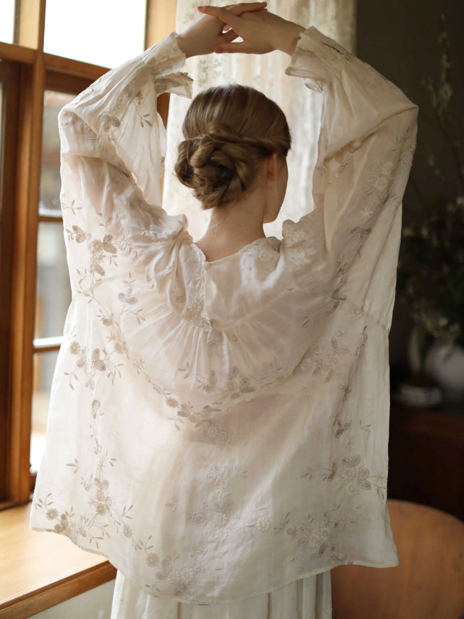 Moonlit Garden Embroidered Blouse