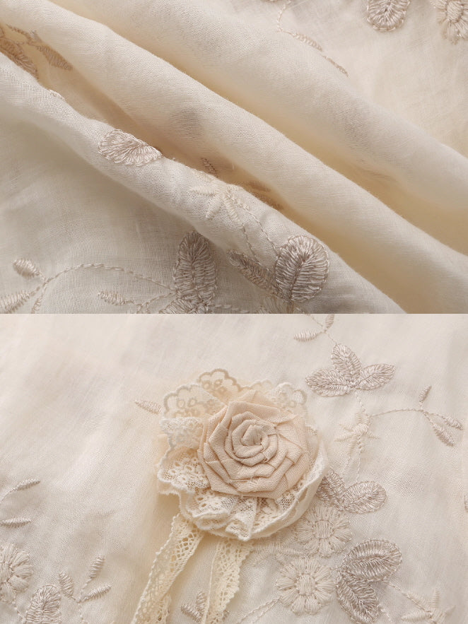 Moonlit Garden Embroidered Blouse