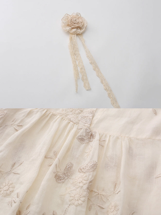 Moonlit Garden Embroidered Blouse