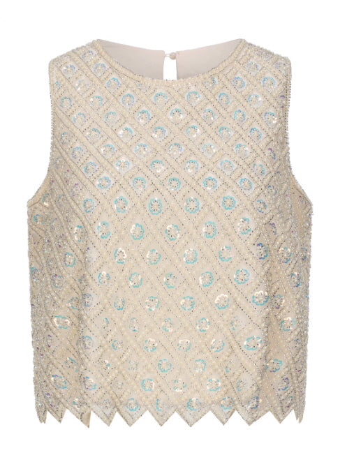 Pearl Sequin Sleeveless Top