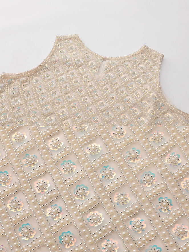 Pearl Sequin Sleeveless Top