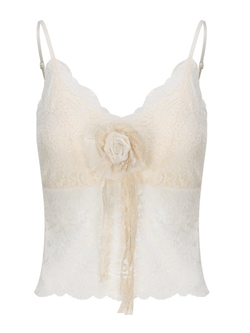 Lace Bloom Rose Camisole