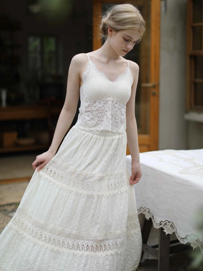 Countryside Bloom Embroidered Skirt