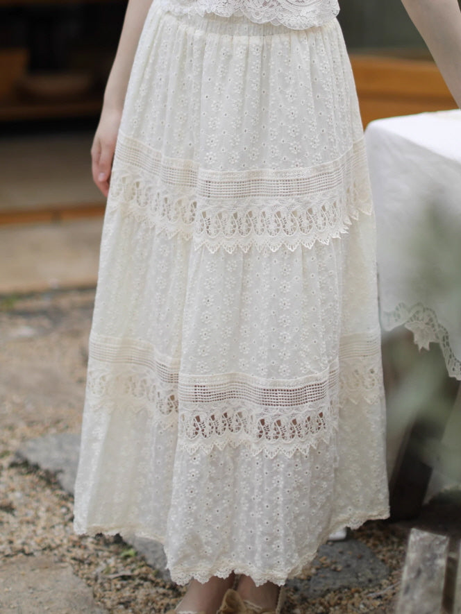 Countryside Bloom Embroidered Skirt
