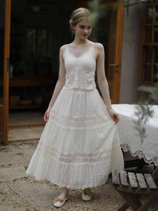 Countryside Bloom Embroidered Skirt