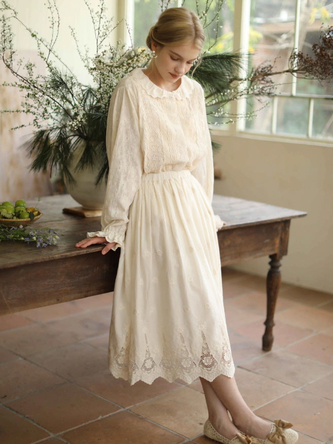 Lace Garden Cotton Petticoat Skirt