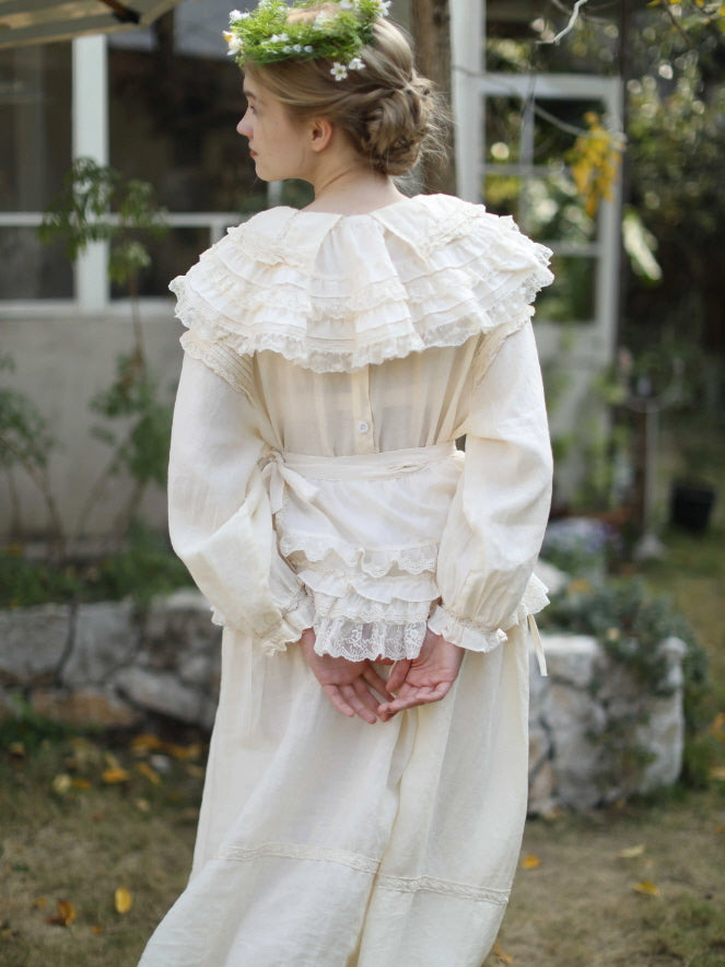 Mori Garden Embroidered Linen Dress