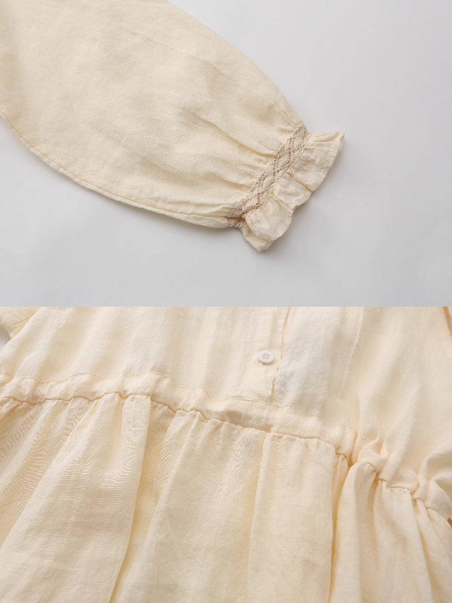 Mori Garden Embroidered Linen Dress