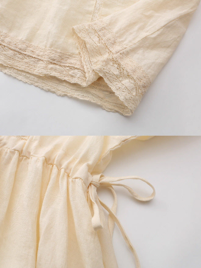 Mori Garden Embroidered Linen Dress