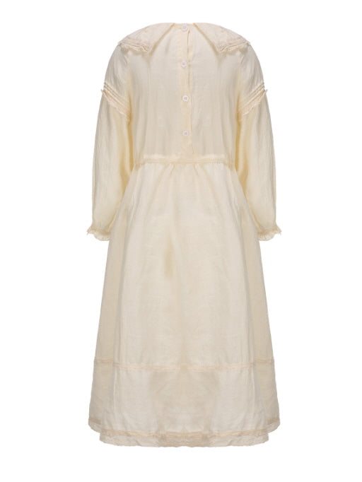 Mori Garden Embroidered Linen Dress