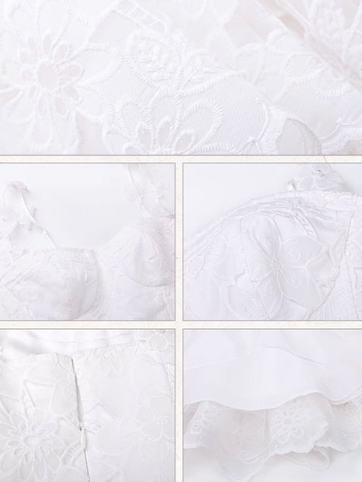 Blossom Lace Garden White Mini Dress
