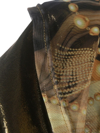Baroque Pearl Metallic Slip Dress