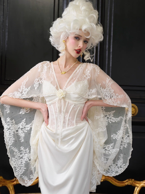 Regal Rose Corset Satin Dress