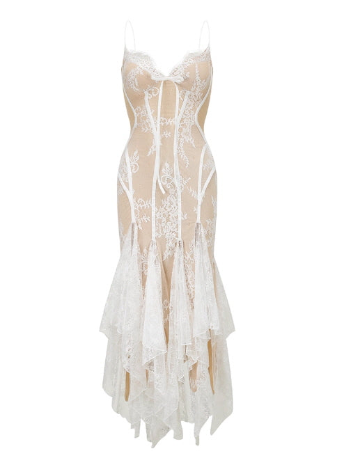Enchanted Ivory Lace Corset Dress