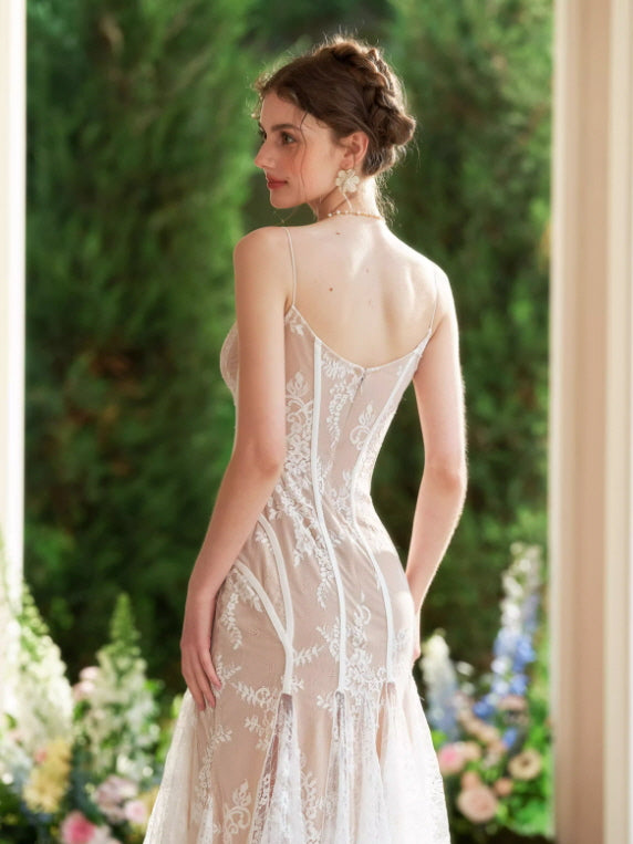 Enchanted Ivory Lace Corset Dress