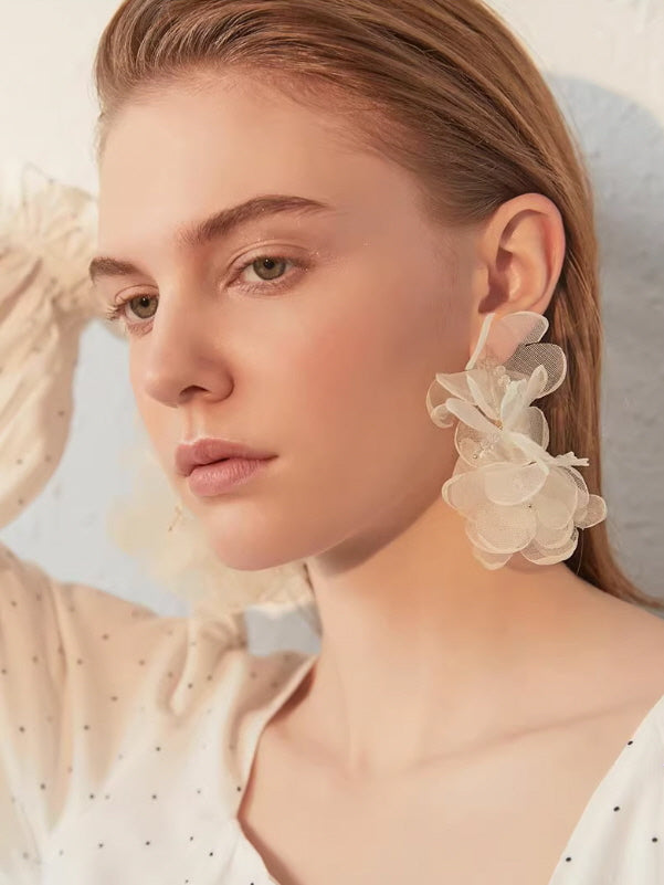 Whimsical Bloom Organza Earrings