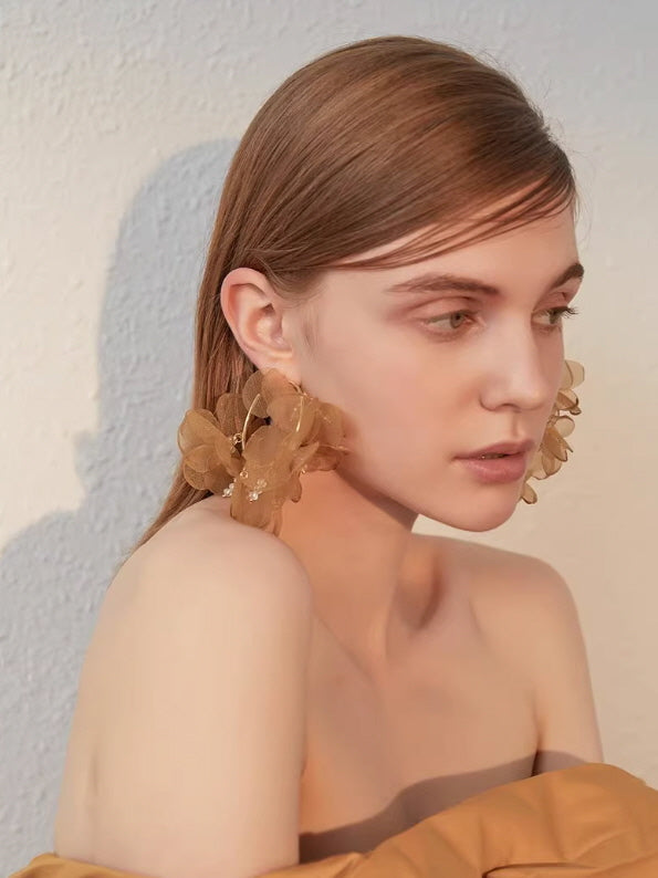 Whimsical Bloom Organza Earrings