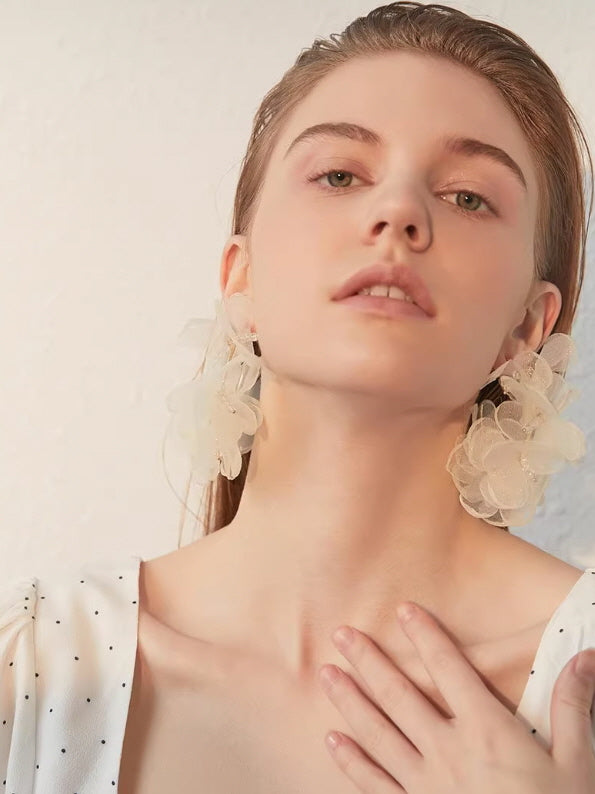 Whimsical Bloom Organza Earrings