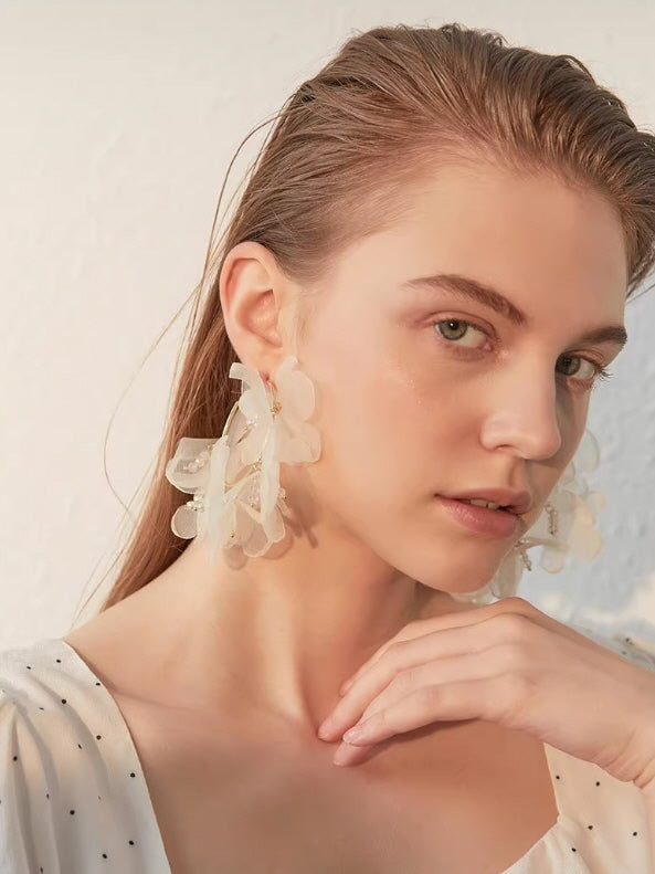 Whimsical Bloom Organza Earrings