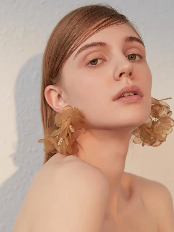 Whimsical Bloom Organza Earrings