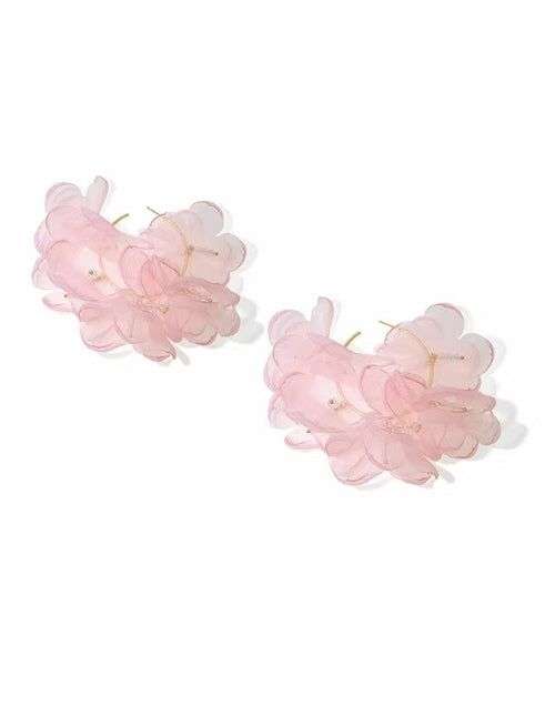 Whimsical Bloom Organza Earrings