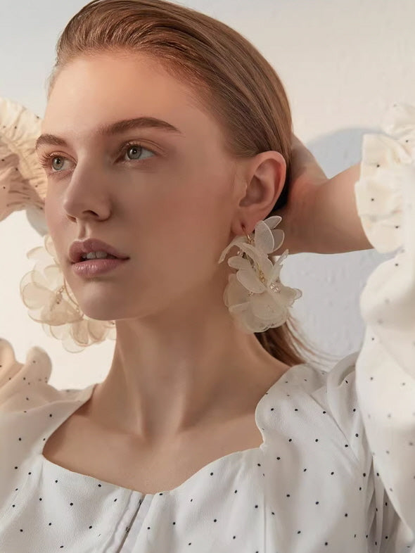 Whimsical Bloom Organza Earrings