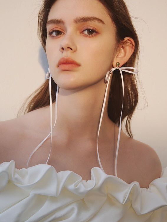Ribbon Whisper Bow Earrings